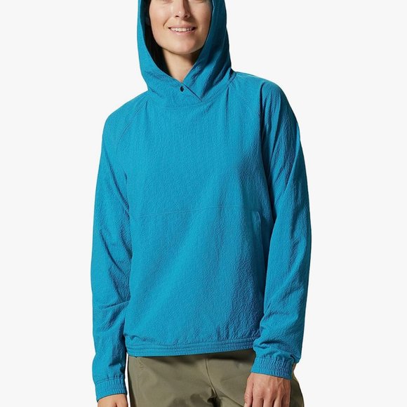 Mountain Hardwear Women's Sunshadow Long Sleeve Hoody Blue - Picture 3 of 6